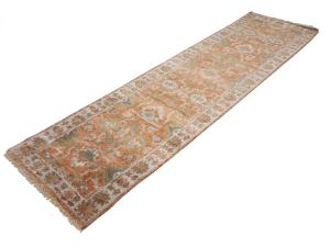 Muted Colors Floral 2'6X9'9 Oushak Oriental Runner Rug