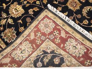 Charcoal Floral Traditional 5X7 Indo-Kashan Oriental Rug