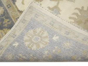 Muted Cream Floral Transitional 8X10 Oushak Oriental Rug
