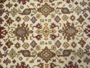 Cream Floral 4X6 Oushak Chobi Oriental Rug