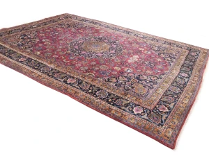 Vintage Maroon Red Floral Traditional 10X13 Mashad Persian Rug