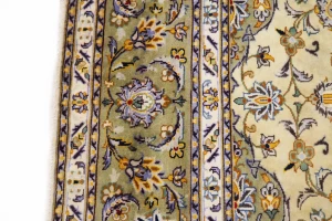 Vintage Beige Traditional 8X11 Kashan Persian Rug