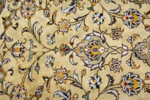 Vintage Beige Traditional 8X11 Kashan Persian Rug