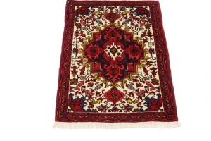 Vintage Cream Geometric 2'5X3'2 Heriz Persian Rug
