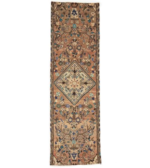 Semi Antique Muted Colors Tribal 2x8 Hamedan Persian Runner Rug