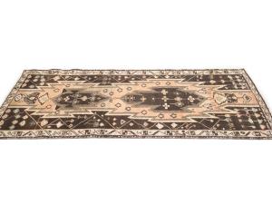 Semi-Antique Light Peach Tribal 3X7 Mazlaghan Persian Runner Rug