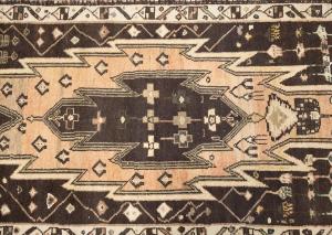 Semi-Antique Light Peach Tribal 3X7 Mazlaghan Persian Runner Rug