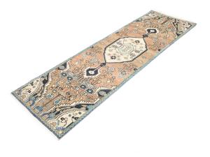 Semi Antique Rusty Beige Tribal 2'5X7'9 Hamedan Persian Runner Rug