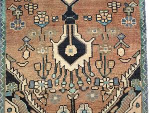Semi Antique Rusty Beige Tribal 2'5X7'9 Hamedan Persian Runner Rug