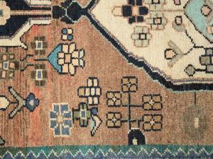 Semi Antique Rusty Beige Tribal 2'5X7'9 Hamedan Persian Runner Rug