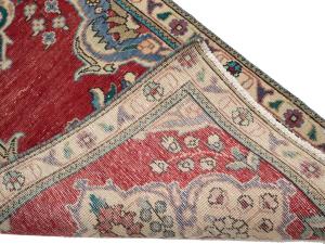 Vintage Red Traditional 2'5X12'1 Tabriz Persian Runner Rug
