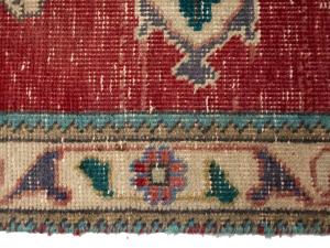 Vintage Red Traditional 2'5X12'1 Tabriz Persian Runner Rug