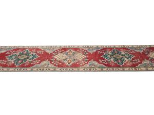 Vintage Red Traditional 2'5X12'1 Tabriz Persian Runner Rug