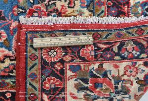 Vintage Red Floral Traditional 7x10 Hamedan Persian Rug